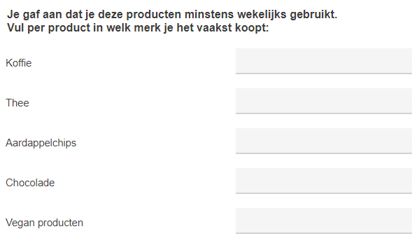 product consumption